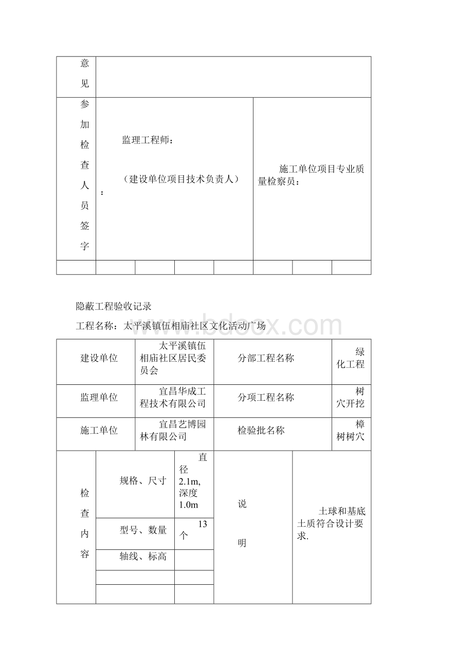 绿化隐蔽工程验收记录绿化美化.docx_第2页