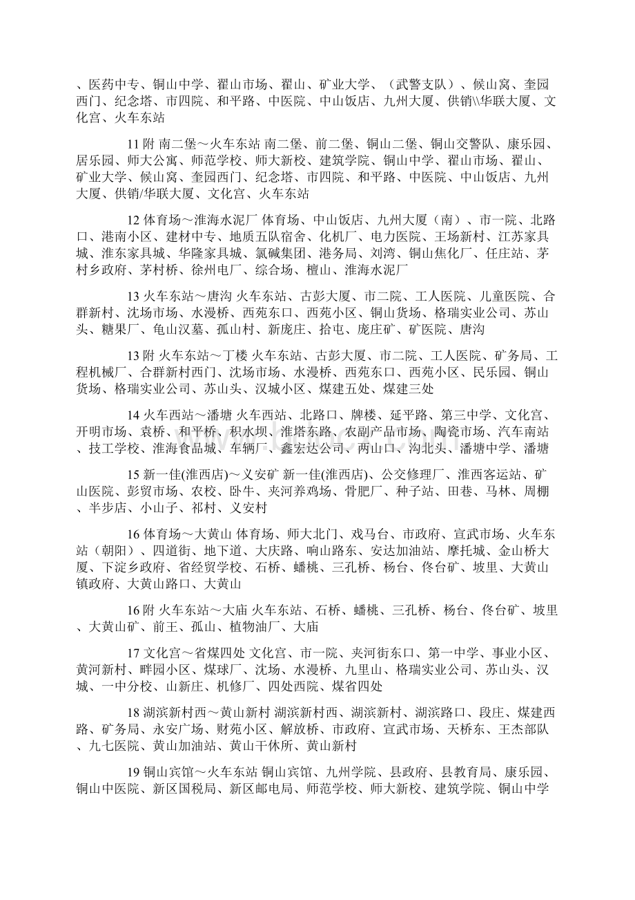 徐州公交车线路一览表.docx_第2页