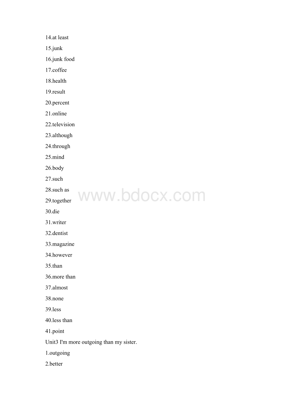 新人教版八年级上册英语单词表英译汉默写版Word文档下载推荐.docx_第3页