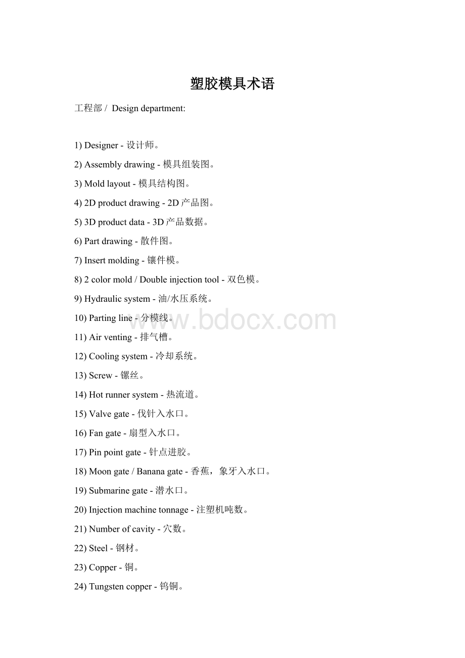 塑胶模具术语文档格式.docx_第1页