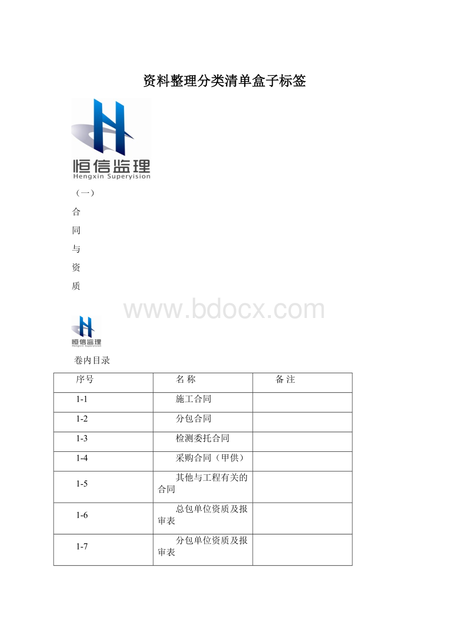 资料整理分类清单盒子标签.docx_第1页