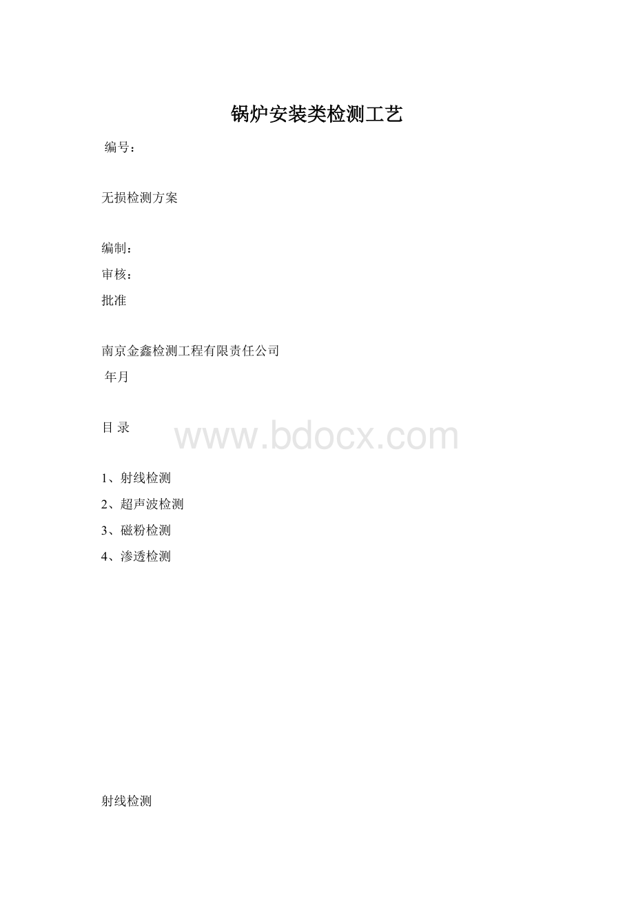 锅炉安装类检测工艺文档格式.docx