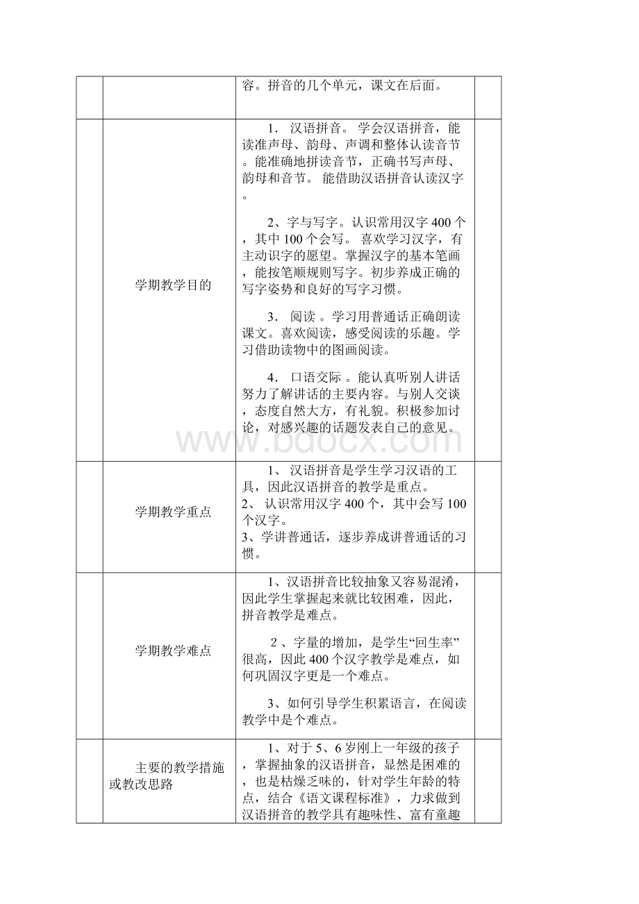 北师大版小学语文一年级上册全册教案表格版65页.docx_第2页