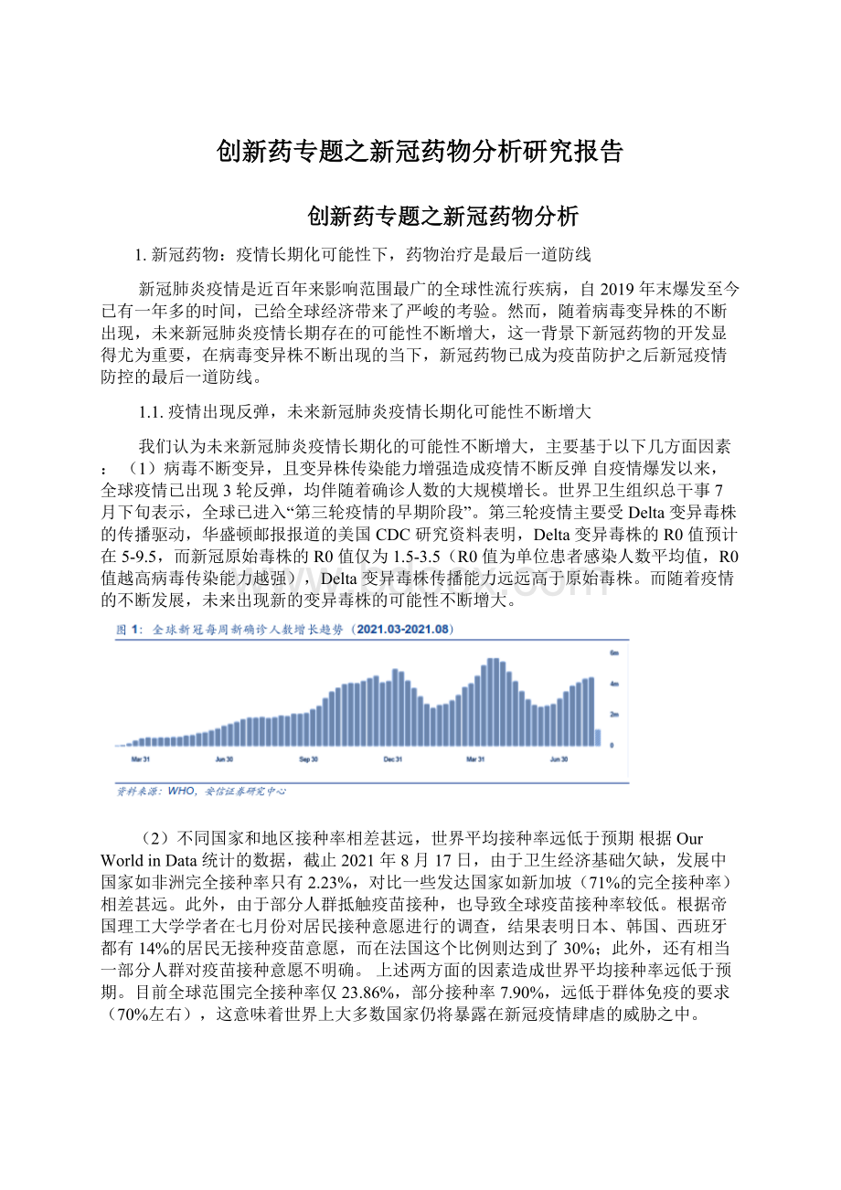 创新药专题之新冠药物分析研究报告.docx