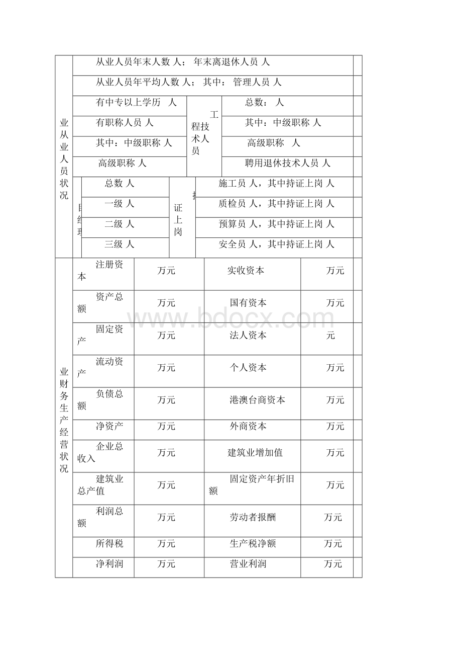 建筑业企业资质申请表示范文本Word格式文档下载.docx_第3页