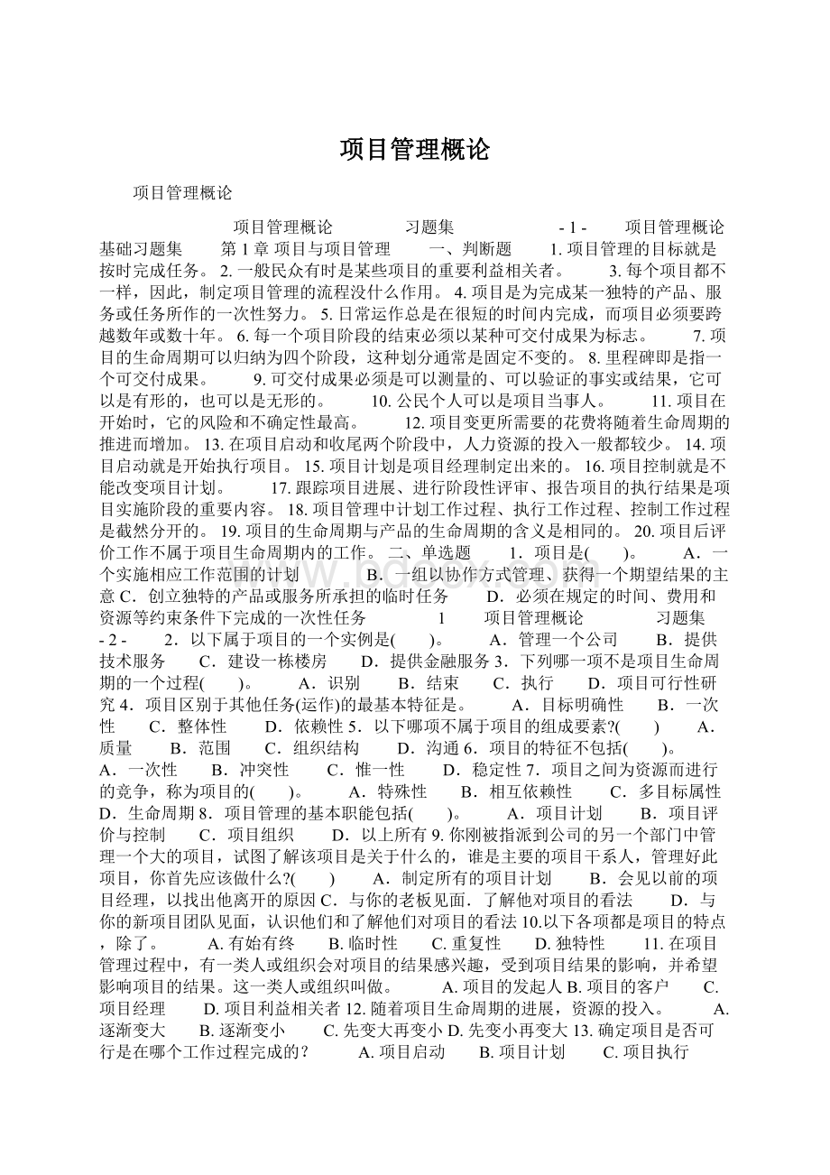 项目管理概论.docx_第1页