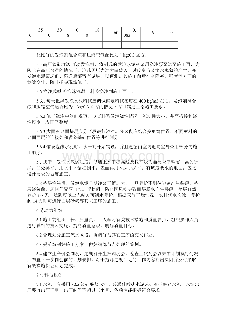 发泡水泥自流平地面垫层施工工法Word文档下载推荐.docx_第3页