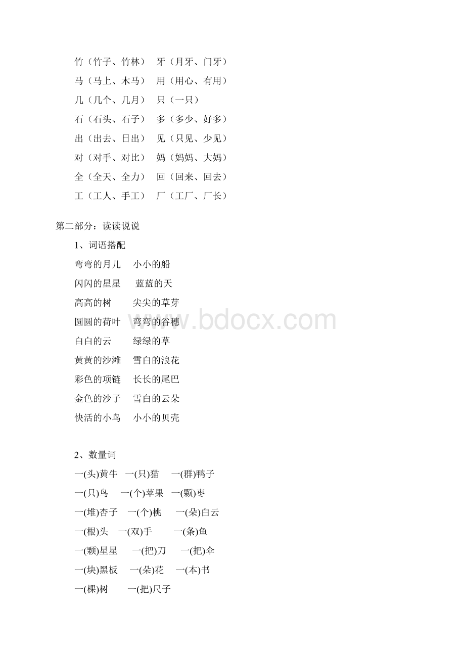 部编版小学一年级语文上册全册知识点总结.docx_第3页