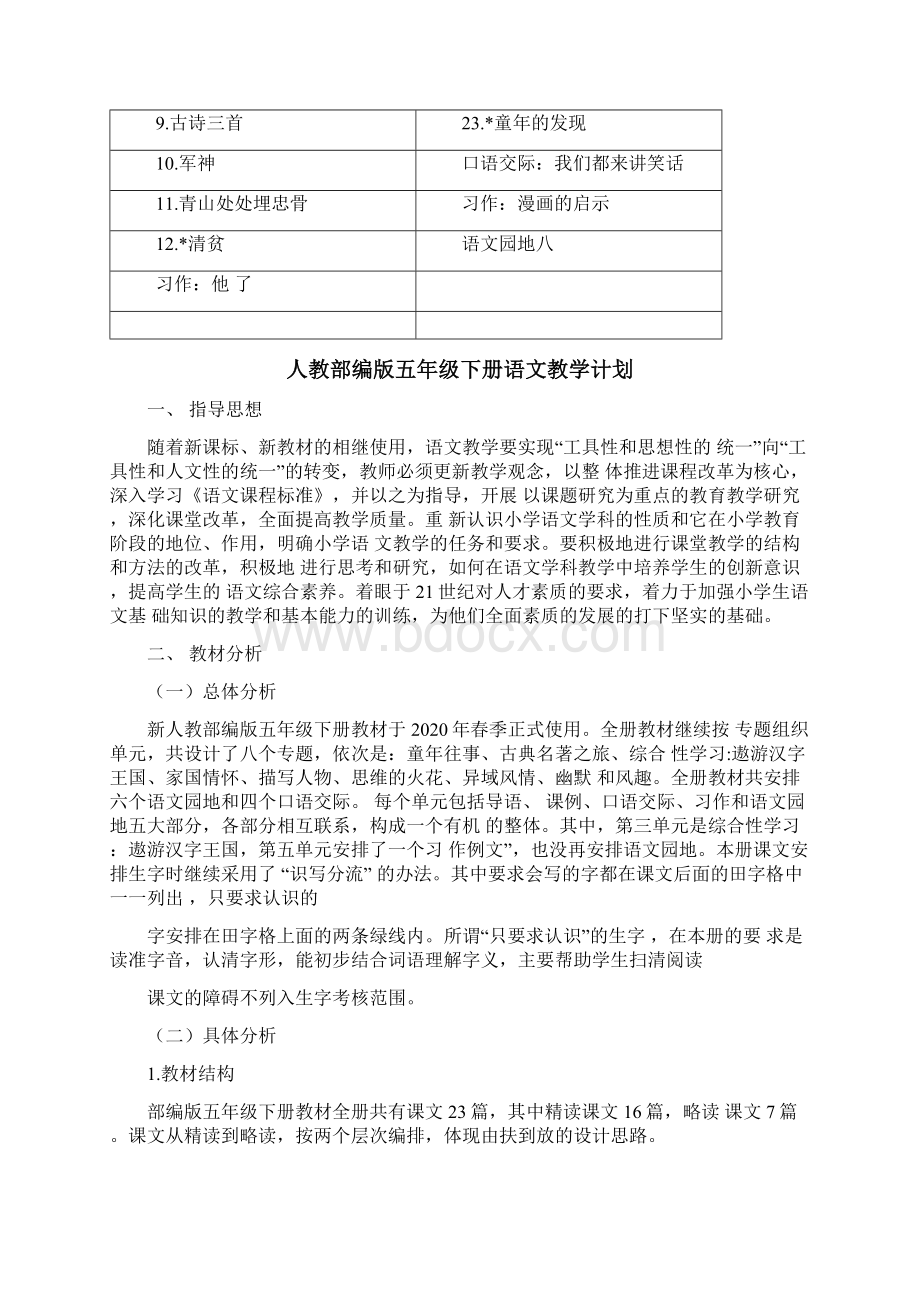 部编版小学语文五年级下册全册课本精品教案教学设计.docx_第2页