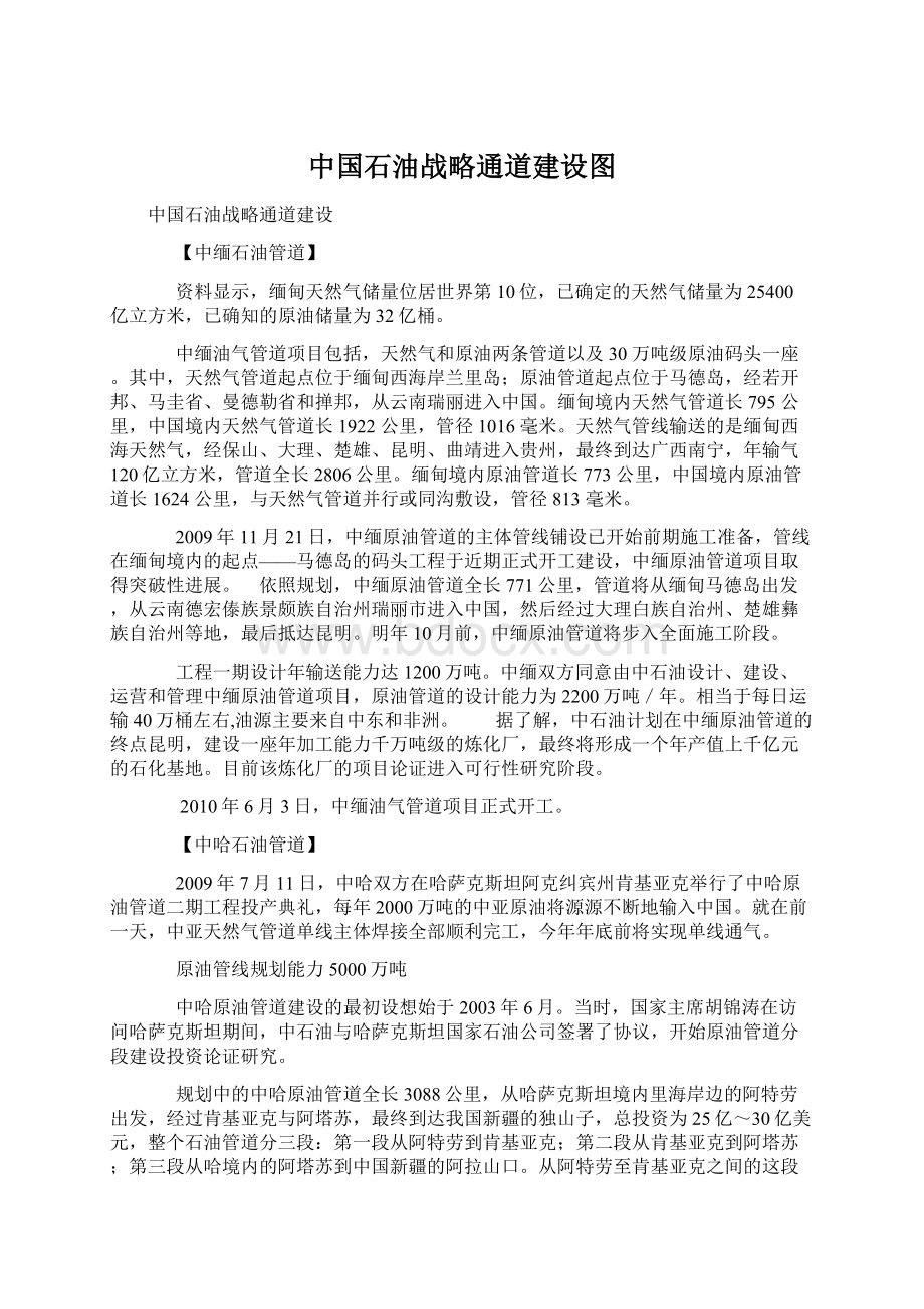 中国石油战略通道建设图.docx_第1页