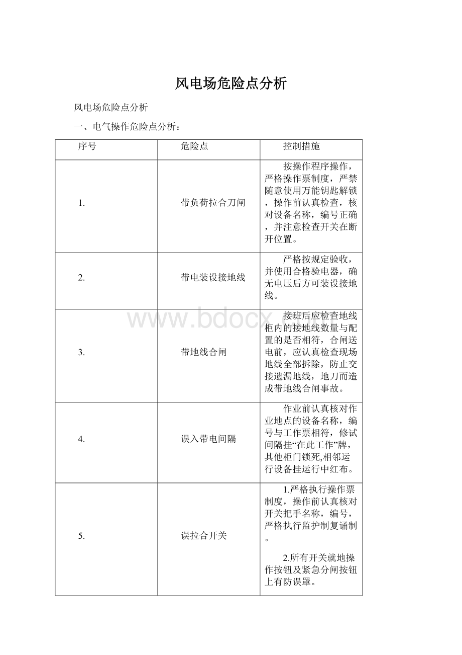 风电场危险点分析文档格式.docx