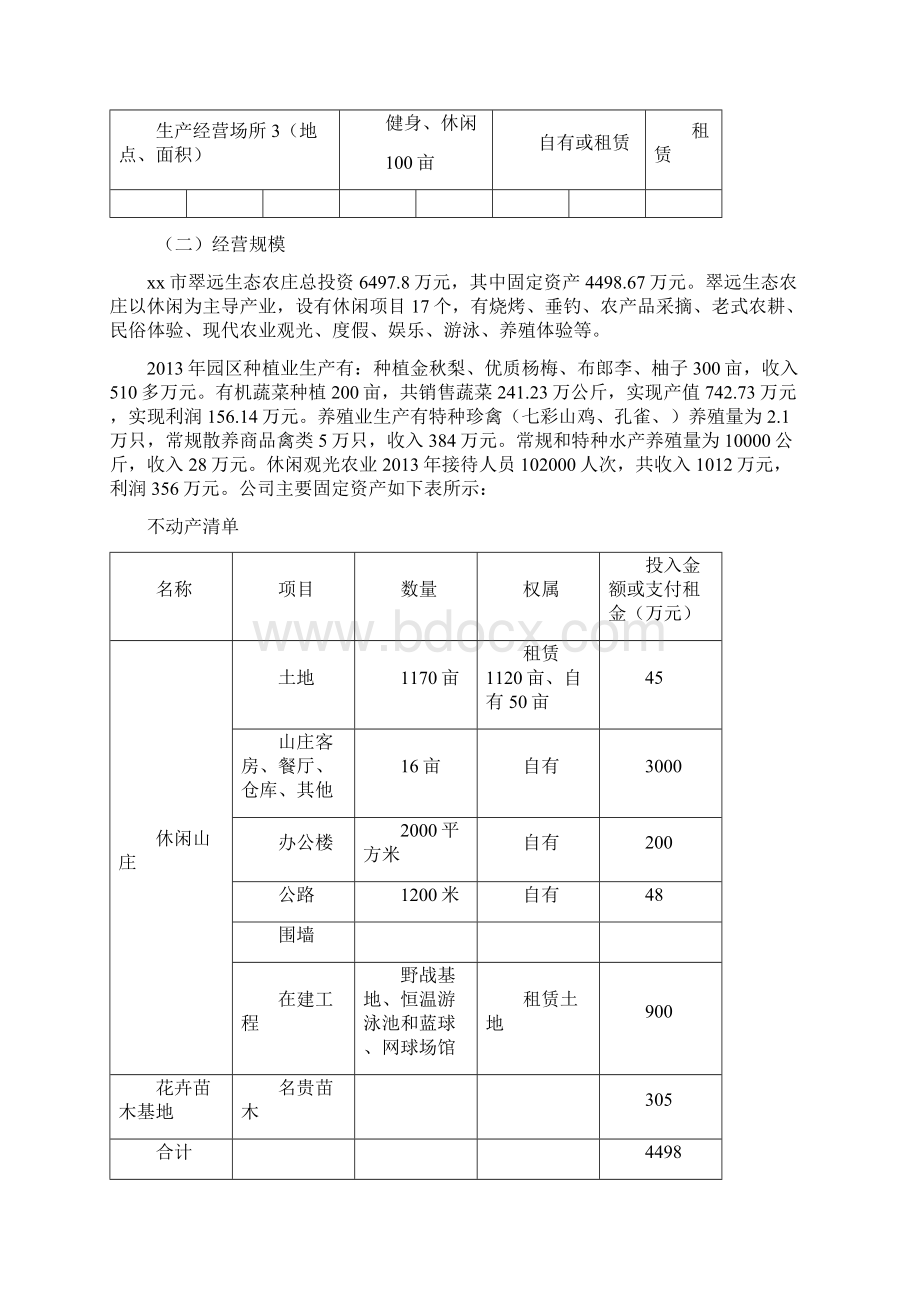 翠远生态休闲农庄现代农业特色产业园级示范园申报书模板Word文件下载.docx_第3页