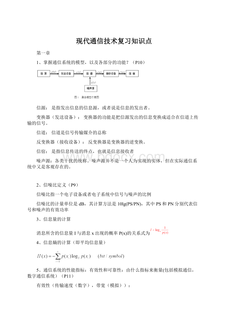 现代通信技术复习知识点.docx