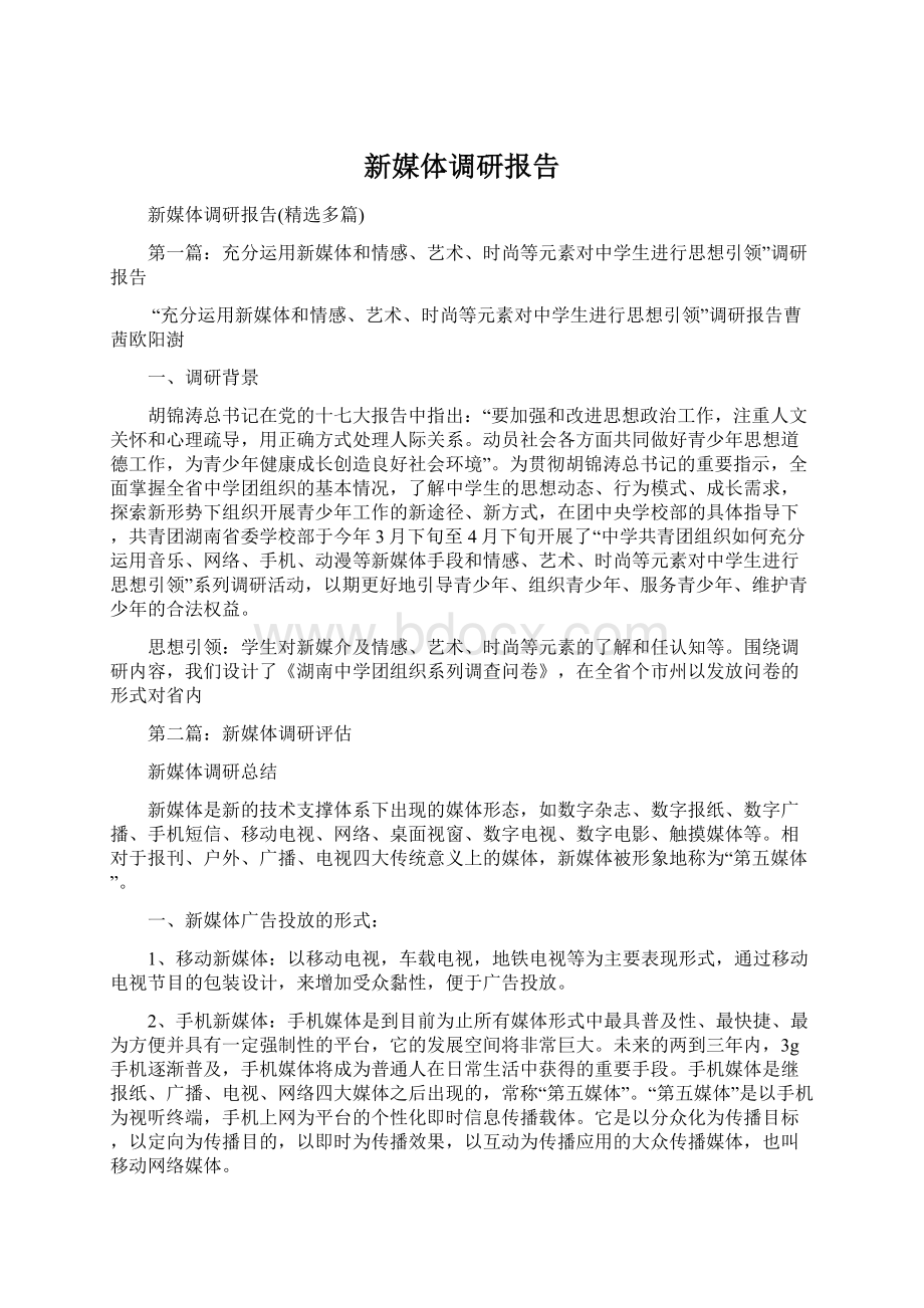 新媒体调研报告.docx_第1页