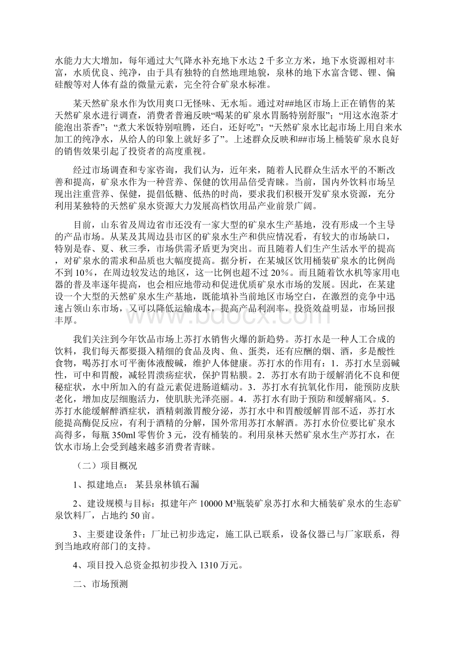 天然矿泉苏打水饮料项目投资可行性研究报告.docx_第3页