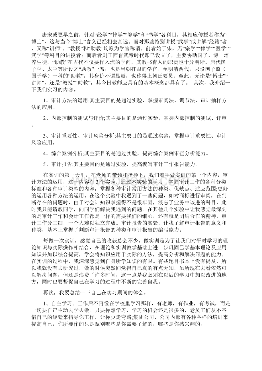 审计学实习心得体会精选范文Word文档格式.docx_第2页