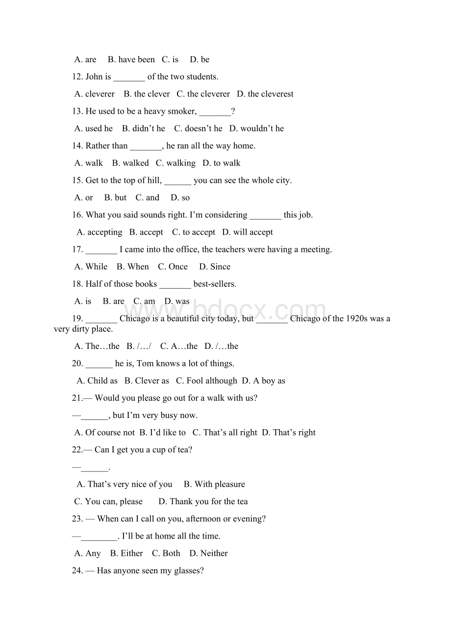 吉林大学 11 秋 大学英语一试题库.docx_第2页