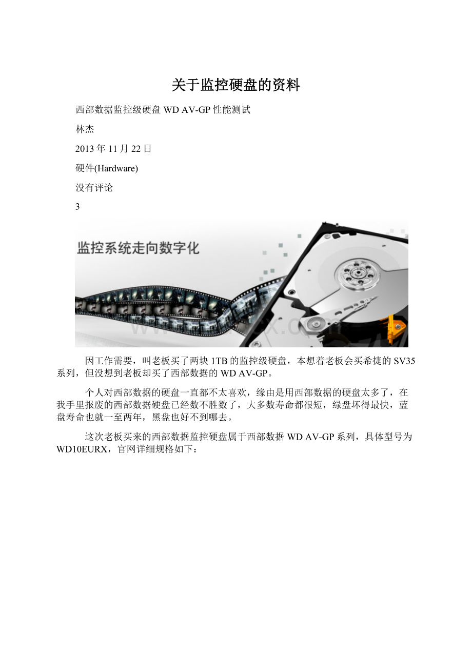 关于监控硬盘的资料.docx