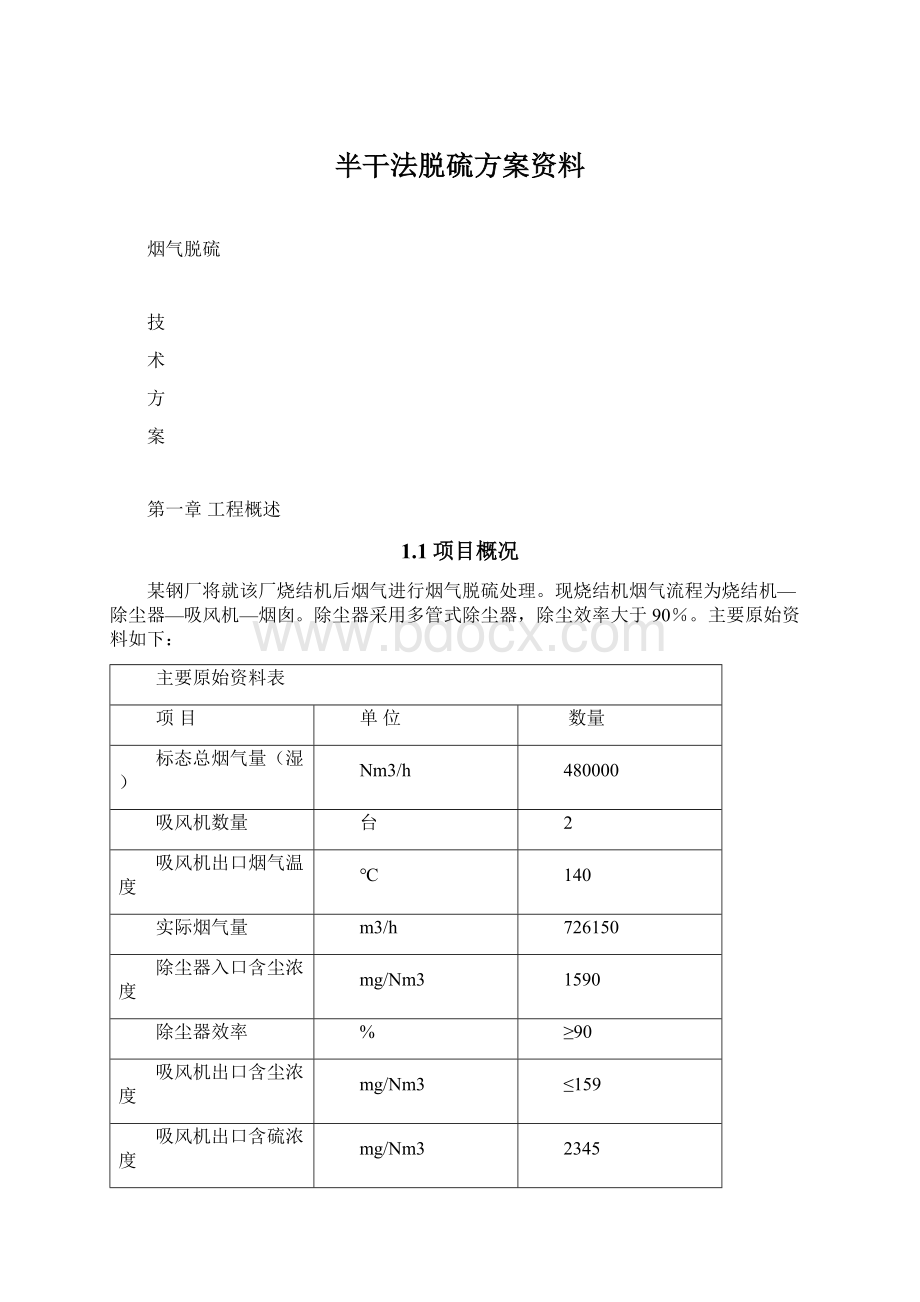 半干法脱硫方案资料.docx