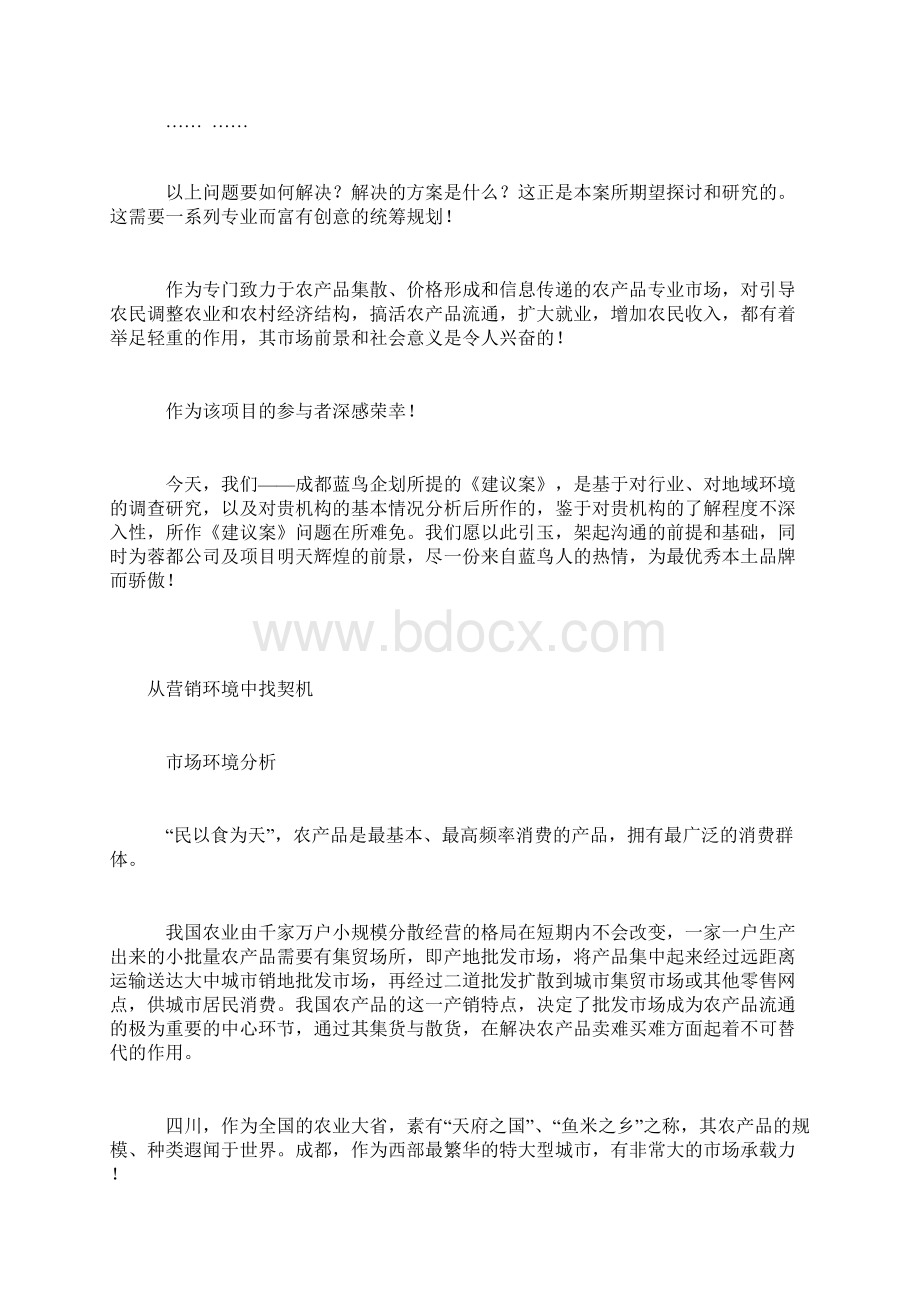 某农产品会展中心营销策划方案提案学习资料Word格式文档下载.docx_第2页