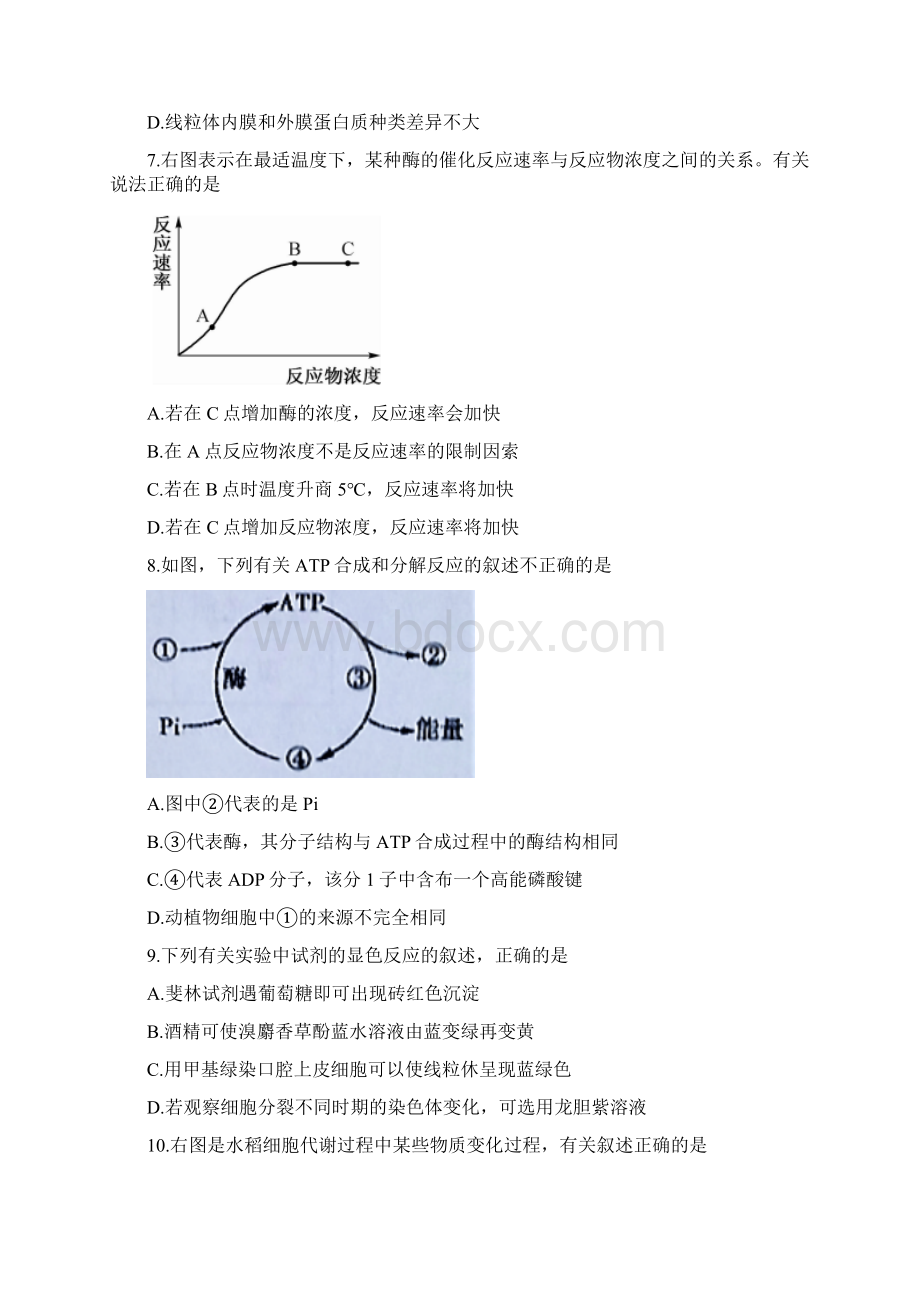 安徽省示范高中届高三上学期第三次联考生物试题 WWord格式.docx_第3页