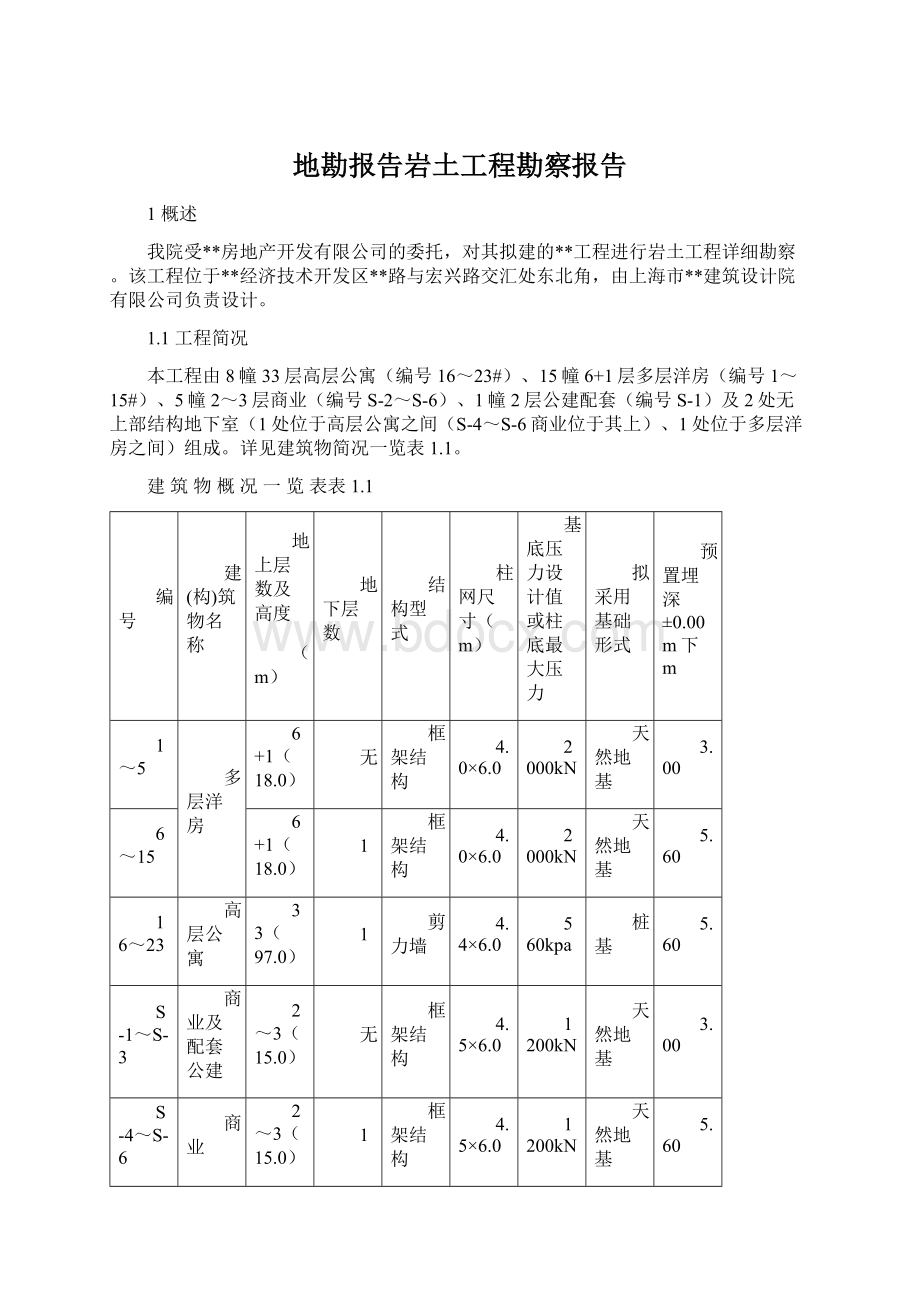 地勘报告岩土工程勘察报告.docx_第1页