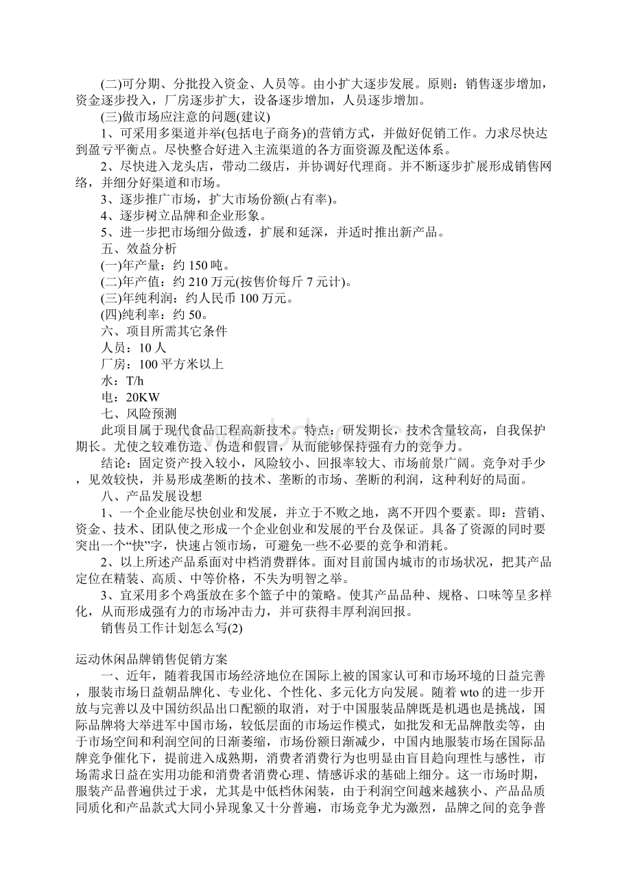 销售员工作计划怎么写Word文件下载.docx_第3页