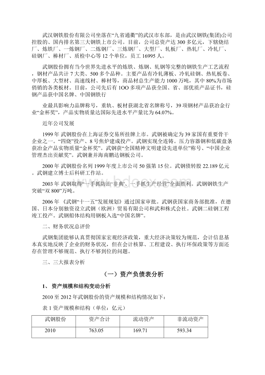 武钢股份财务报表分析文档格式.docx_第2页