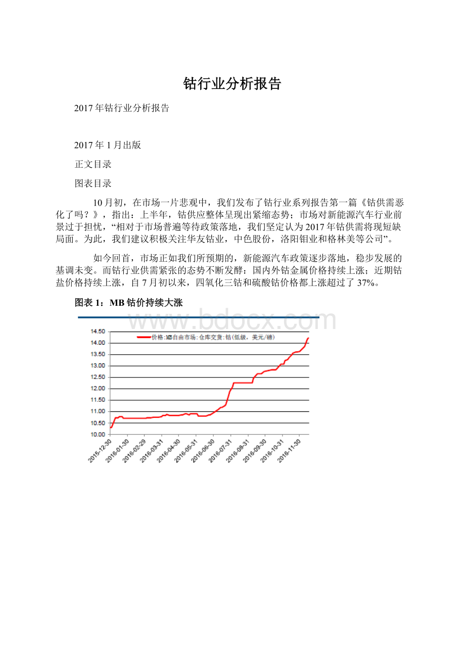 钴行业分析报告Word格式文档下载.docx