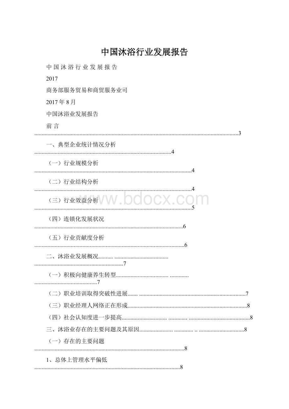 中国沐浴行业发展报告文档格式.docx