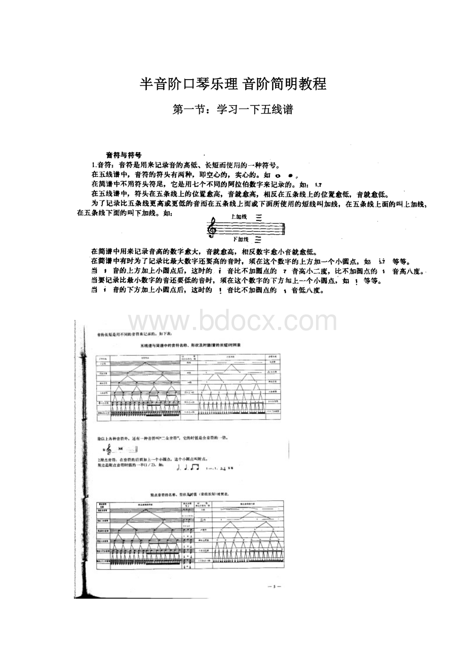 半音阶口琴乐理 音阶简明教程Word格式.docx