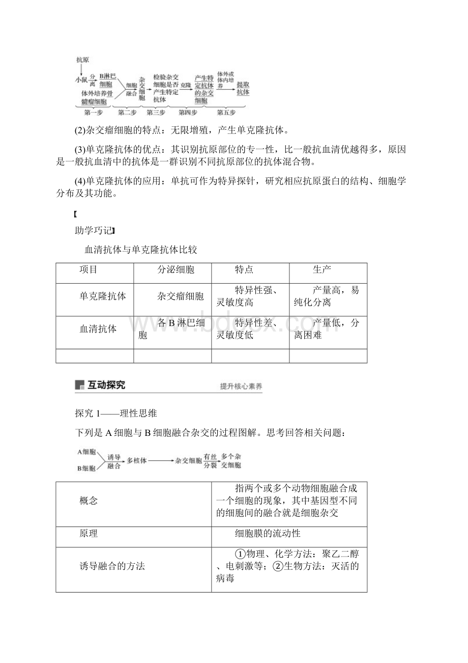 高中生物 第二章 克隆技术 第6课时 动物的克隆Ⅱ学案 浙科版选修3文档格式.docx_第2页