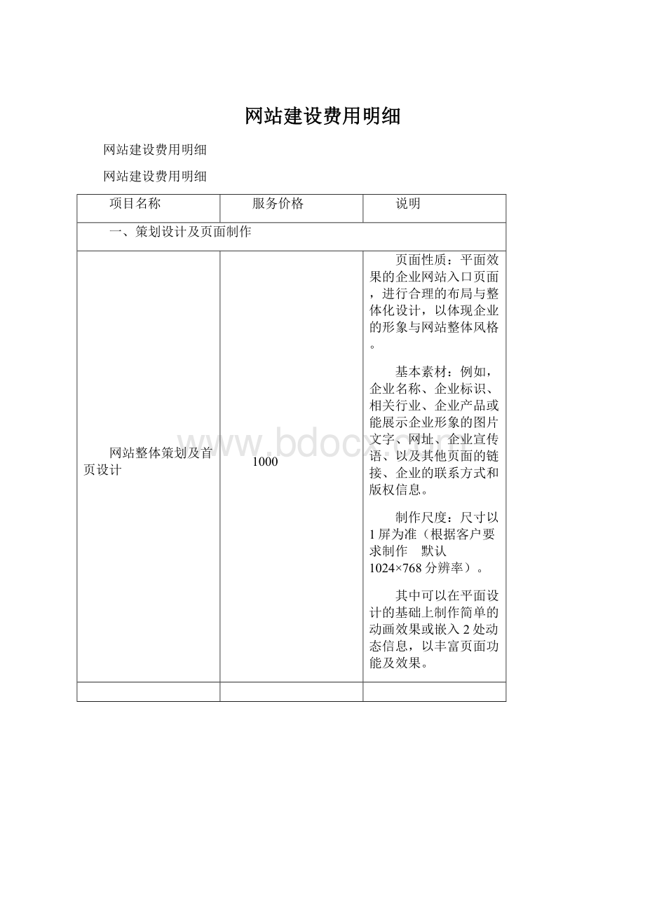 网站建设费用明细Word格式文档下载.docx