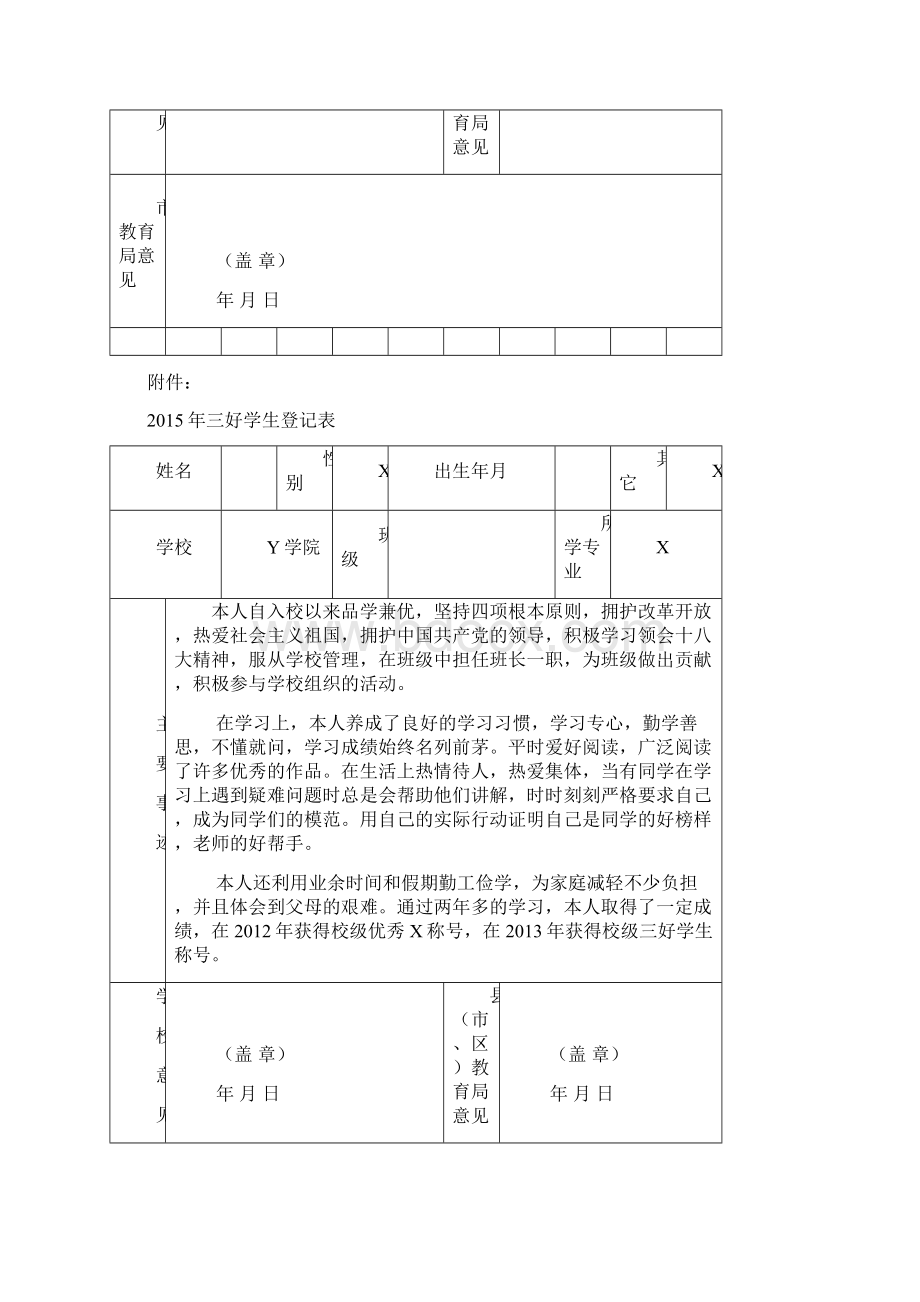 三好学生优秀干部优秀班集体事迹共50份.docx_第3页