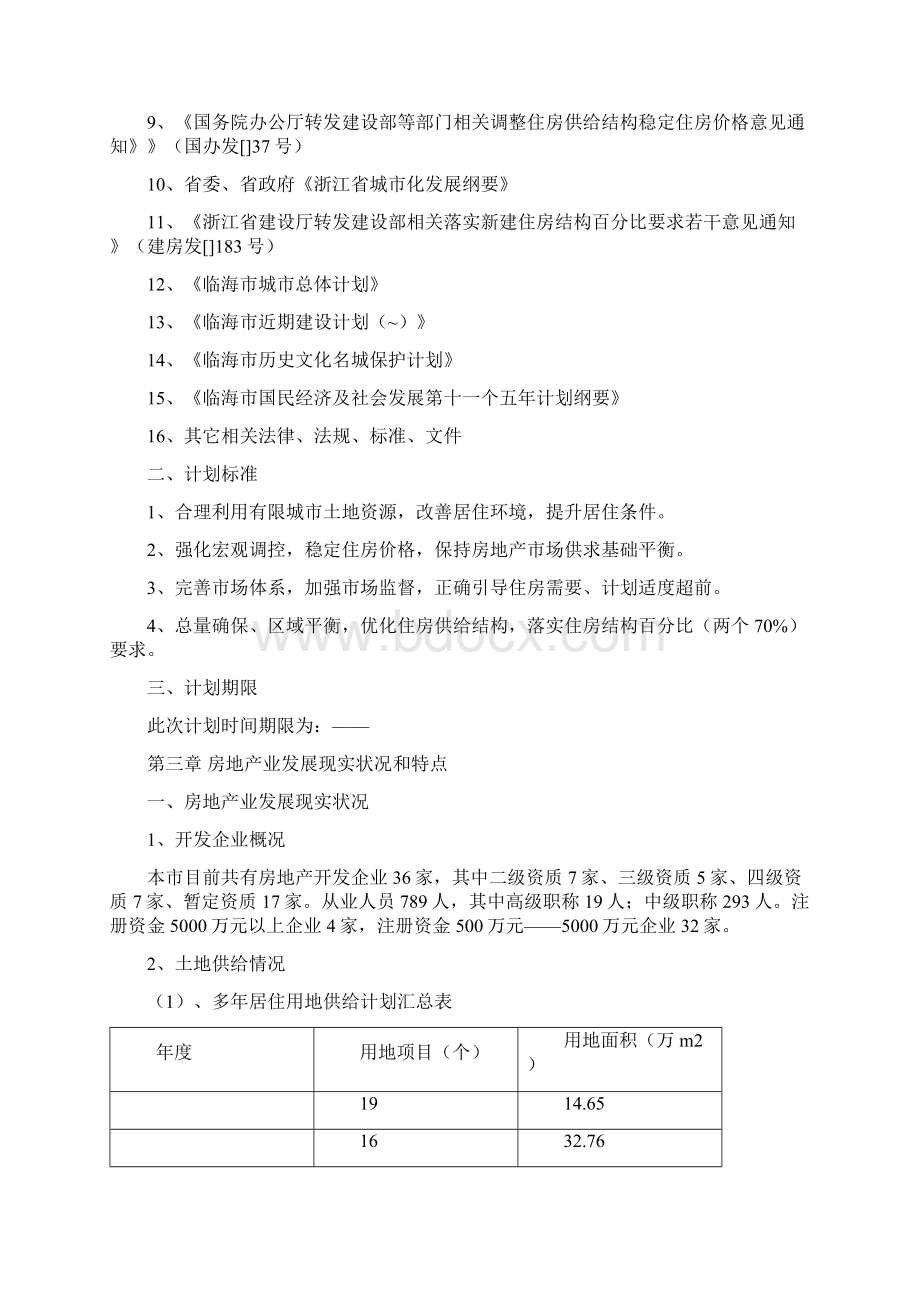 临海市住房建设规划样本文档格式.docx_第2页