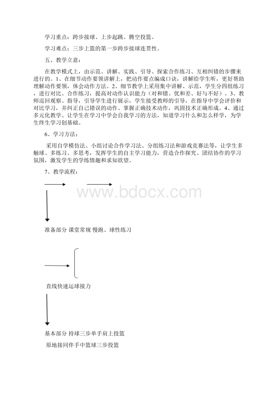 篮球行进间运球单手肩上投篮说课稿.docx_第2页