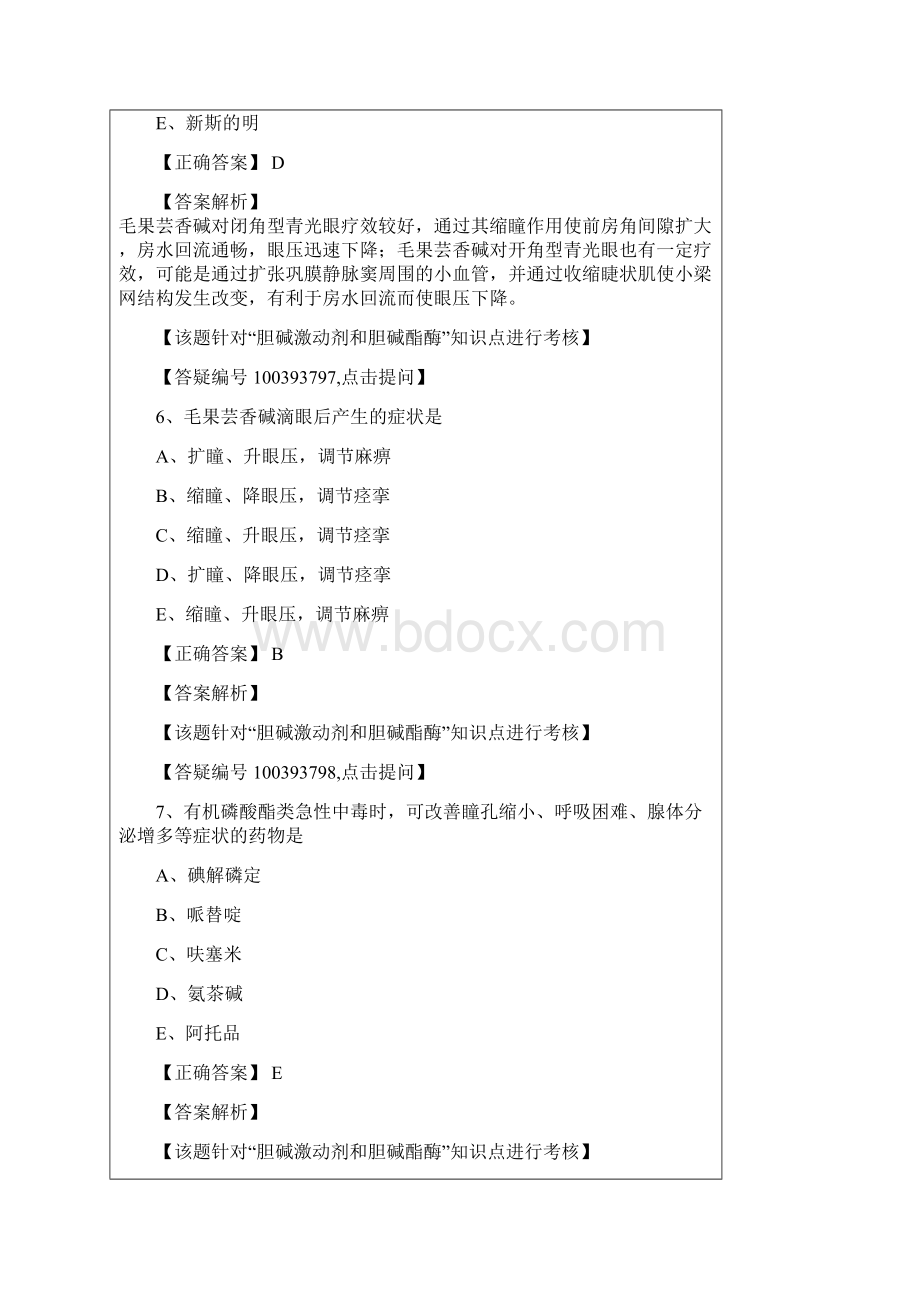 药理学第五节胆碱受体激动药和作用于胆碱酯酶药文档格式.docx_第3页