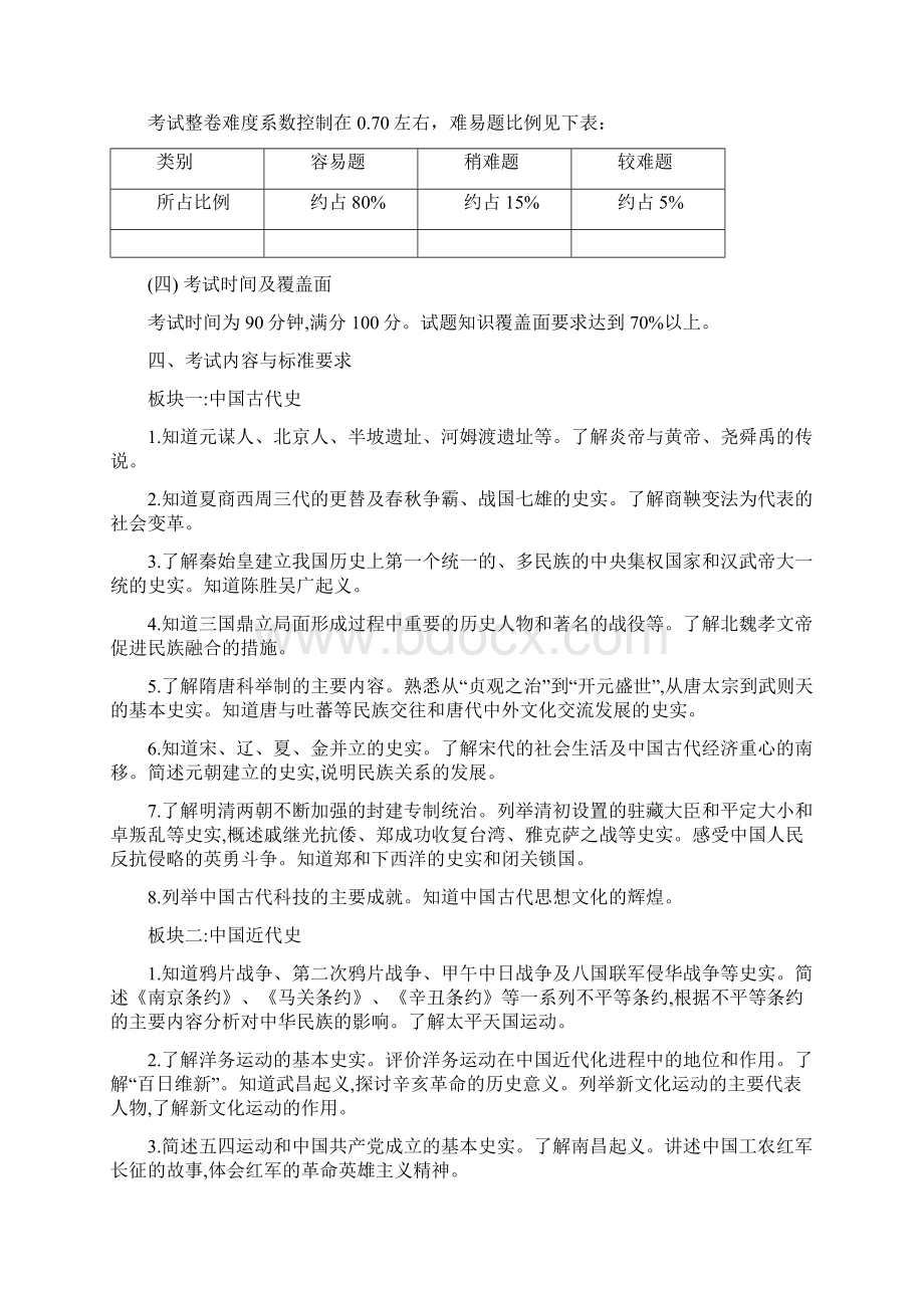 中考历史学科考试说明Word下载.docx_第2页