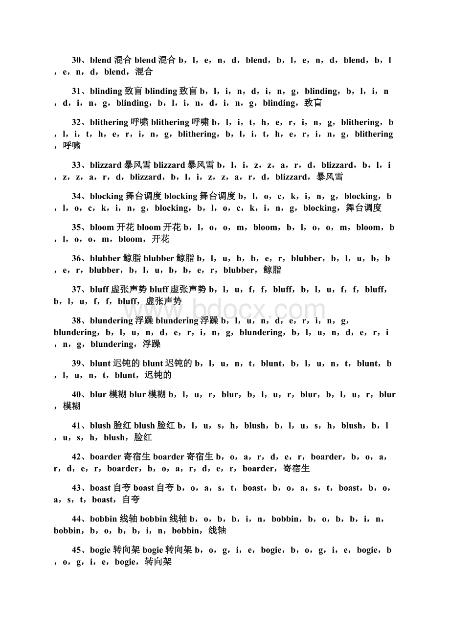 用于朗读软件的英语背单词文本500三.docx_第3页