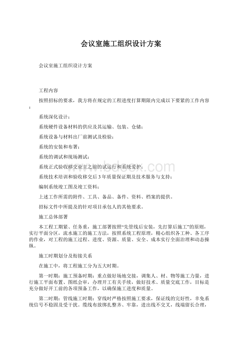 会议室施工组织设计方案.docx_第1页