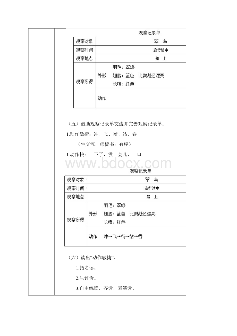 人教部编版三上搭船的鸟完美版教案.docx_第3页