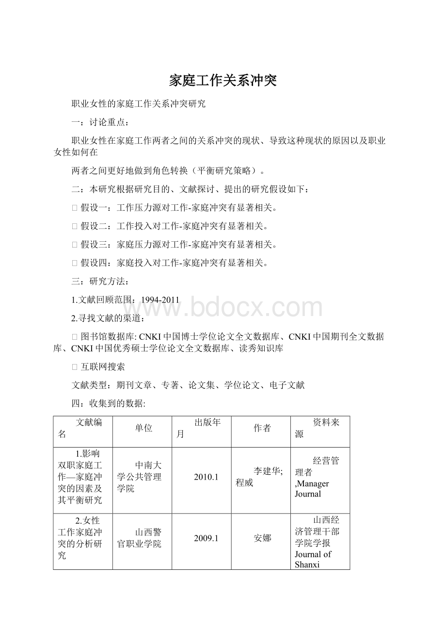 家庭工作关系冲突Word格式.docx_第1页