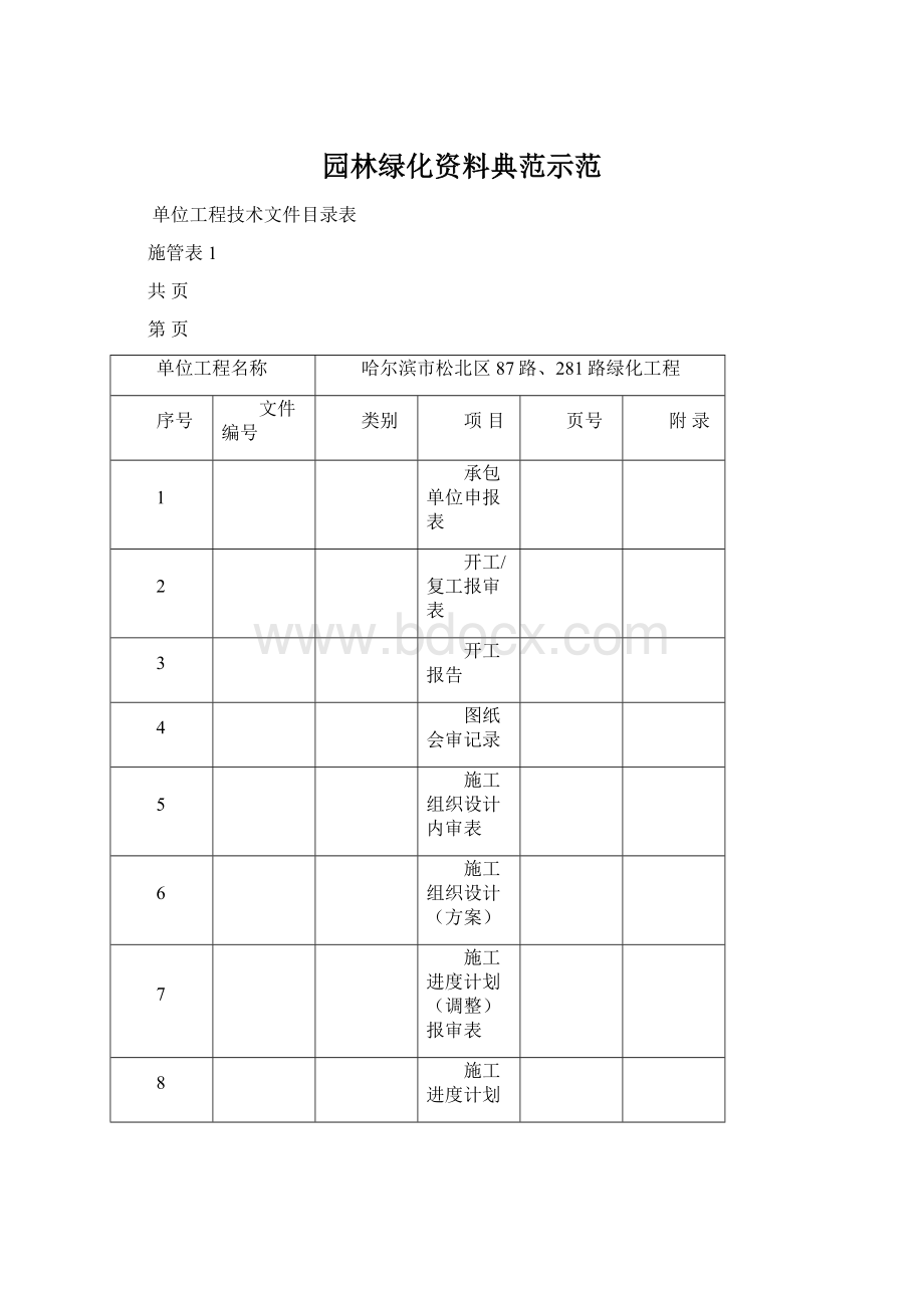 园林绿化资料典范示范.docx