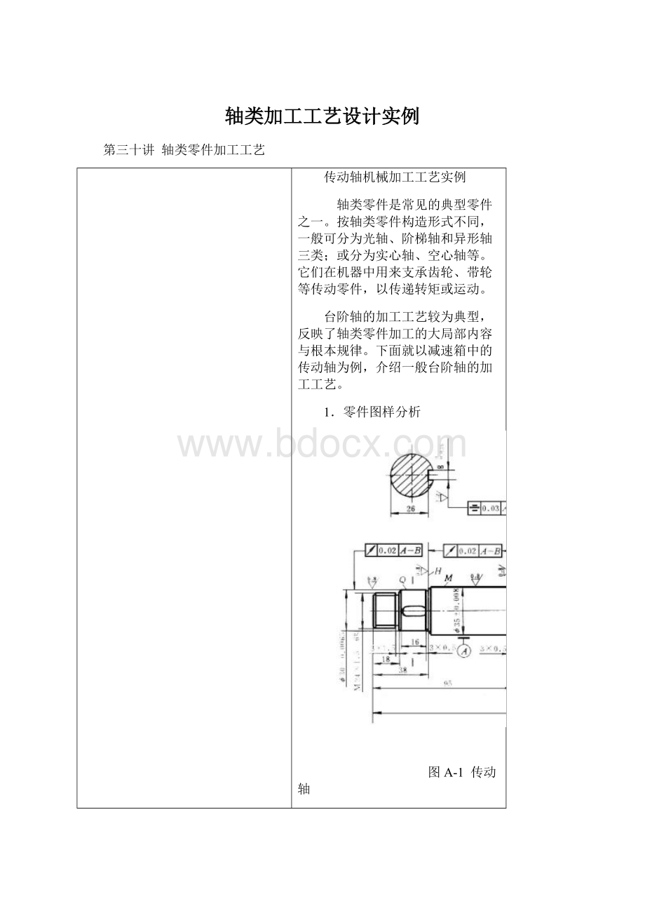 轴类加工工艺设计实例.docx