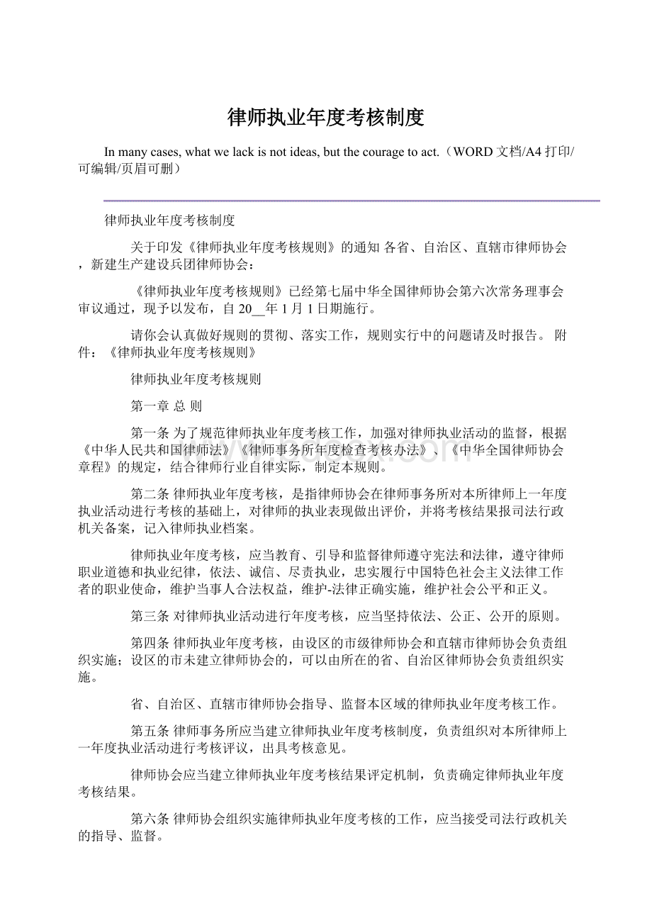 律师执业年度考核制度文档格式.docx