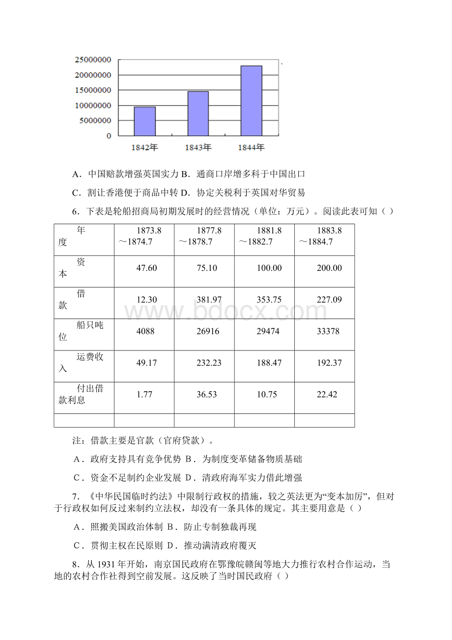 历史江苏省连云港市锦屏高级中学届高三上学期期中考试试题Word格式文档下载.docx_第2页