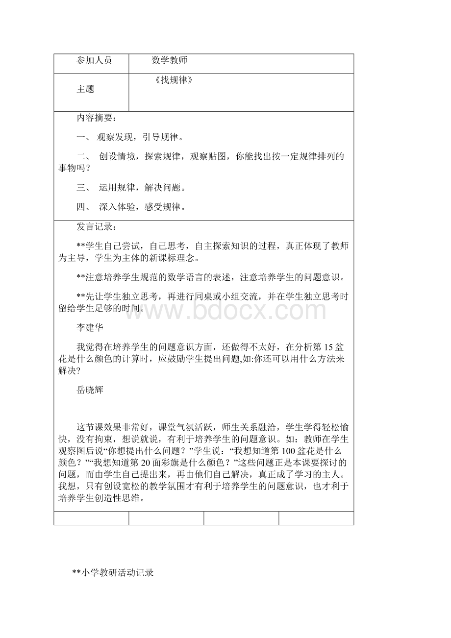 小学教研活动记录Word文档格式.docx_第3页