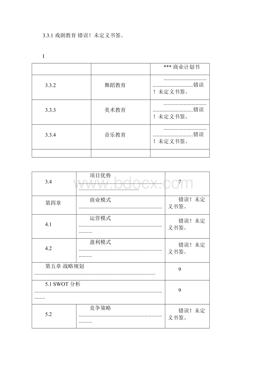 少儿艺术培训中心类商业计划书Word文件下载.docx_第3页