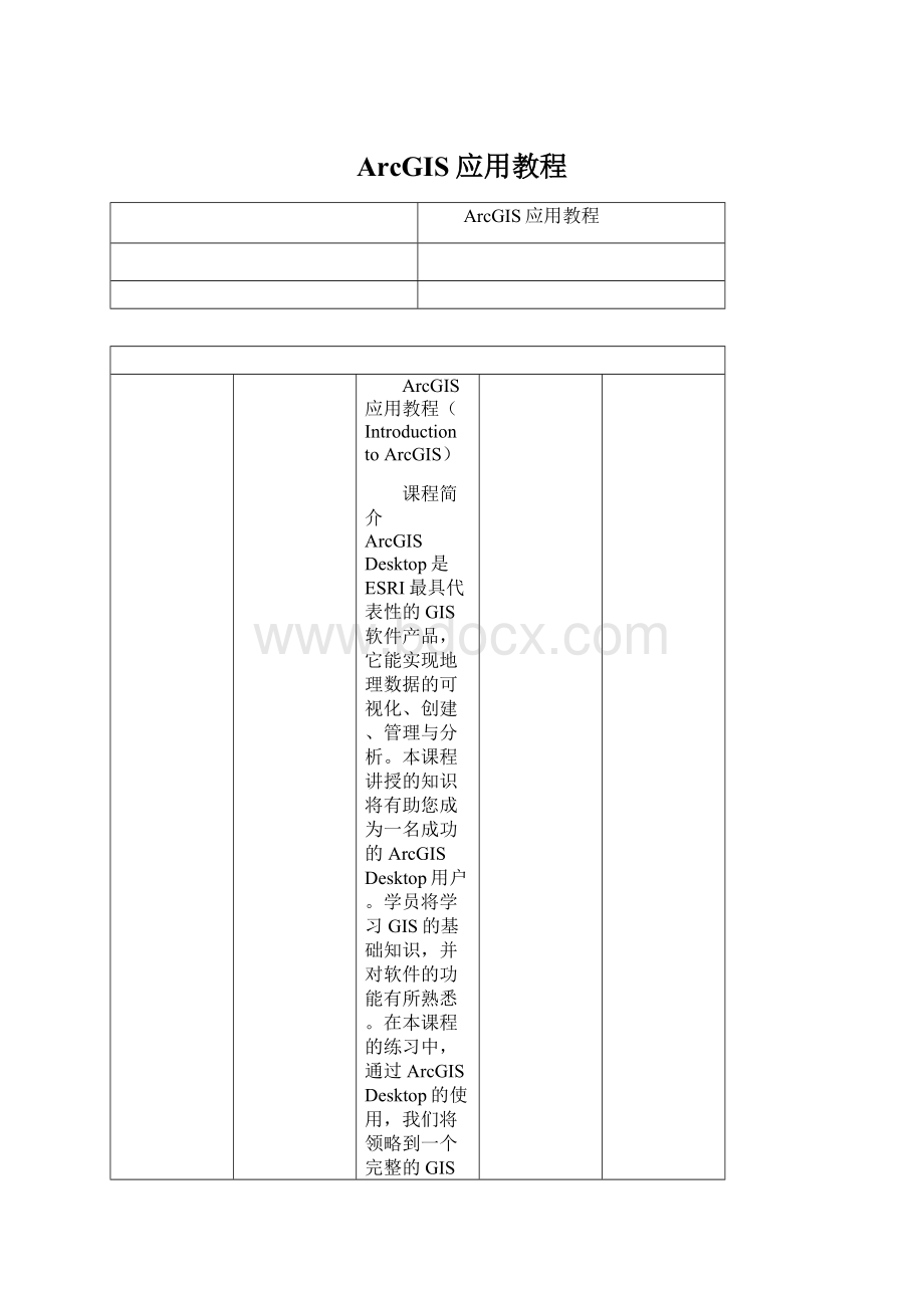 ArcGIS应用教程Word下载.docx_第1页