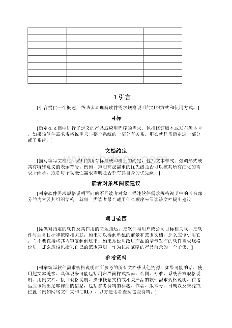 软需求规格说明书模板资料Word文档格式.docx_第2页